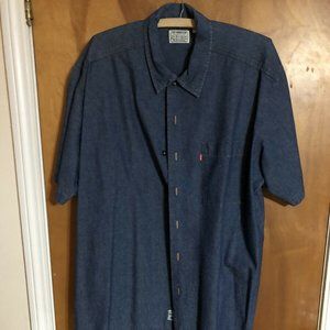 Levi Short Sleeve Shirt 100% Cotton Size L